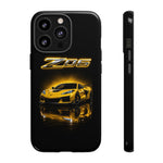 Z06 Corvette Phone Case, Yellow Neon Chrome Studio Cover