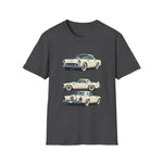 1956 Thunderbird illustrations Trio View T-Shirt | Classic car tee