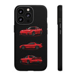 FD RX7 Phone Case Red, Three-View Vector Cover, JDM Gift