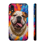 Bulldog Pop Art Portrait Tough Phone Case - Paint Splash