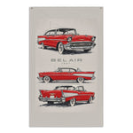 1957 Bel Air Red White Top Banner 34x56 Garage Man Cave Wall Decor Gift