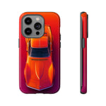 C3 Corvette Phone Case, Orange Top-Down Duotone Gradient Cover