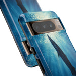 Barracuda Silhouette Phone Case, Sunlit Marine Art Tough Cover