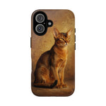Abyssinian Warm Ticked Portrait Art Tough Phone Case