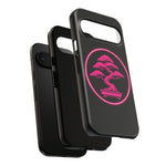 Neon Pink Bonsai Tree Phone Case Glow Zen Tough Case