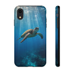 Sea Turtle Ocean Scene phone case | underwater marine life tough cover