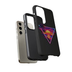 Synthwave Sunset Triangle Phone Case Retro Vaporwave Case