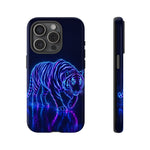 Neon Blue Tiger phone case | tough protective cover