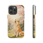 Akita under Cherry Blossoms Dog Breed Phone Case