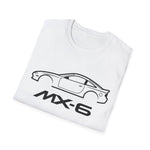 1994 MX-6 Coupe Black Outline Silhouette Emblem Classic Car T-Shirt JDM Fan Gift