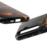 Orange Cuda Phone Case, Rainy City Night Muscle Car Tough Cover