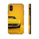 Yellow Corvette Phone Case, C3 Stingray Classic Sports Cover, Gift