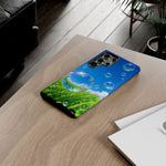 Bubbles Over Grass phone case | Tough Cover