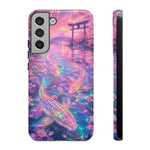 Holographic Koi Cherry Blossom Vaporwave Art Tough Phone Case