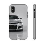 Silver Camaro Phone Case, ZL1 American Muscle Car Tough Cover for Men Gift