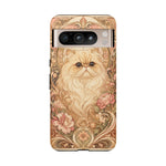 Persian Cat Floral Art Nouveau Tough Phone Case