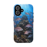 Snapper Reef Phone Case, Sunlit School Ocean Fishing Tough Cover