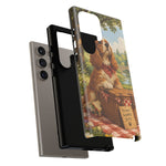 Cocker Spaniel Picnic Scene phone case | vintage dog art