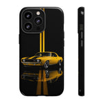 Yellow Camaro Z28 Phone Case, Classic Muscle Car Studio Stripe Cover
