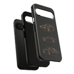 Trans Am Phone Case Black Gold, Three-View Vector Tough Cover