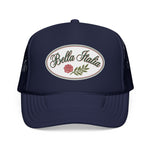 Bella Italia Hat Vintage Cursive Cap – Rose Olive Badge – Italian Diaspora Pride Gift Baseball Hat