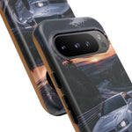 Skyline GT-R R34 White Nurburgring Speed Art Tough Phone Case