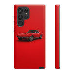 Red 1967 Corvette Art Phone Case, C2 Sting Ray Classic Sports Car Cover, Gift
