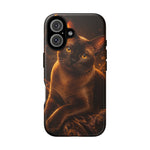Burmese Golden Sable Portrait Art Tough Phone Case