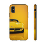 Yellow Corvette Phone Case, C3 Stingray Classic Sports Cover, Gift