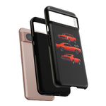 1969 Camaro SS Orange Triple View Muscle Car Tough Phone Case