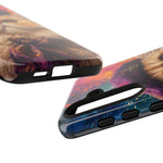 Persian Cat Beret Portrait Tough Phone Case - Painterly