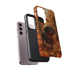 Dachshund Autumn Stroll Dog Tough Phone Case