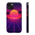 Classic Grid Sunset Vaporwave Art Tough Phone Case