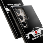 R34 Skyline Japanese Flag Race Car Phone Case | JDM GT-R Tough Cover