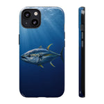 Yellowfin Tuna Phone Case, Deep Blue Water Tough Cover, Gift