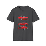 Red 1975 Trans Am Cars T-Shirt | Classic Muscle Car Trio Illustration