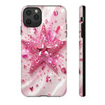 Pink Glitter Star Tough Case | Sparkle Phone Case