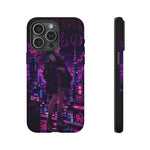 Anime Girl Neon City Tough Phone Case Cover Gift