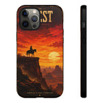 Western Sunset Cowboy Phone Case | Rugged Protective Cover
