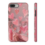 Pink Lip Gloss Heart Mirror Phone Case Girly Tough Case