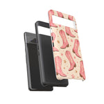 Pink Cowboy Boots phone case | Western pattern | Pastel stars