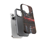 Red FD RX-7 Blossom Alley Tough Phone Case - Rain-Slicked Night
