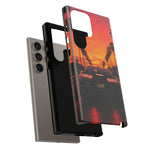 Black Camaro ZL1 Sunset Tough Phone Case - Palm Silhouette
