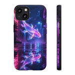Neon Koi Reflection Vaporwave phone case | Tough Cover