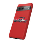 Red Classic Corvette C1 Illustration phone case | Retro Car Tough Case