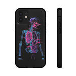 Neon Anatomical Skeleton Phone Case | Internal Displacement Art