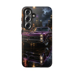 67 GTO Phone Case Purple, Rainy City Night Muscle Car Tough Cover