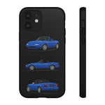 Blue MX-5 Roadster Phone Case Tough JDM Convertible Multi View Print
