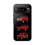 Early Bronco Phone Case Red, Three-View Truck Vector Cover