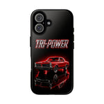 Tri-Power Classic Muscle Car GTO phone case | Retro Automotive Graphic